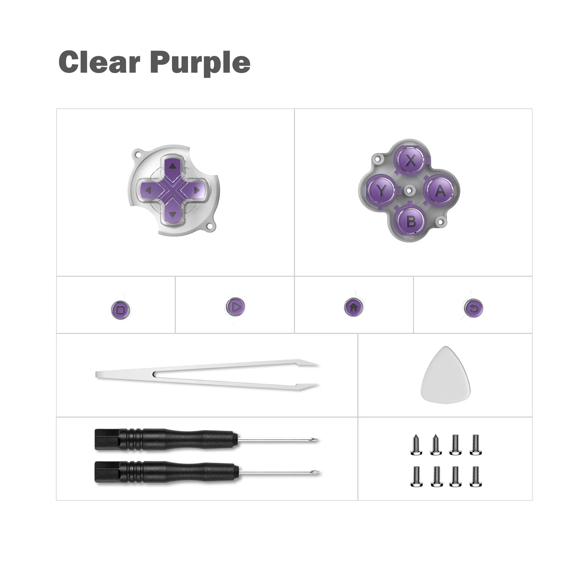 Retroid Pocket Nova Full Buttons Clear Purple